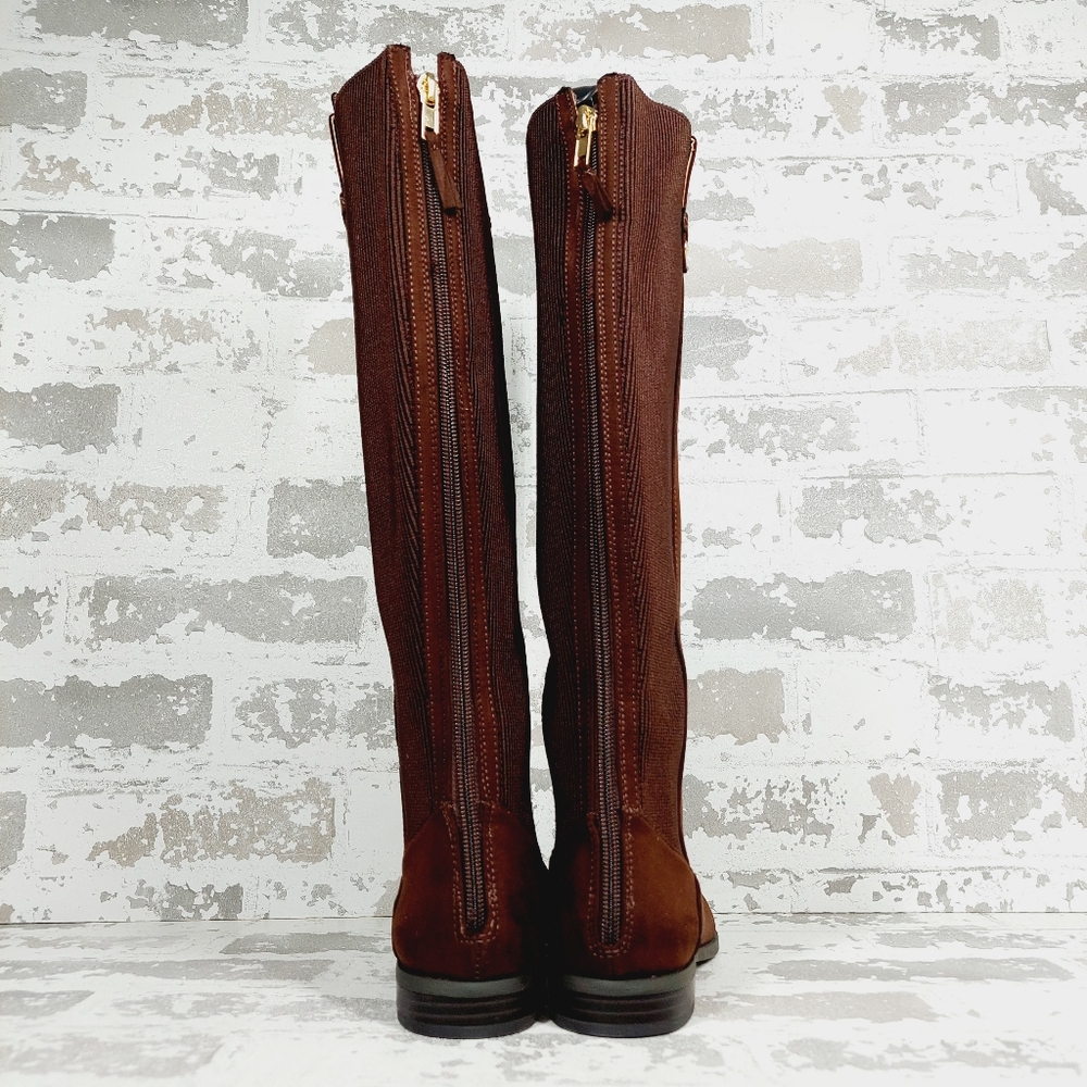 New Anne Klein Audrey Brown Zip Up Knee High Boots V413 - Picture 6 of 11